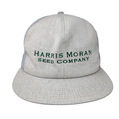 Harris Moran Seed Company Snapback Trucker Hat Gray OSFA Mesh Back