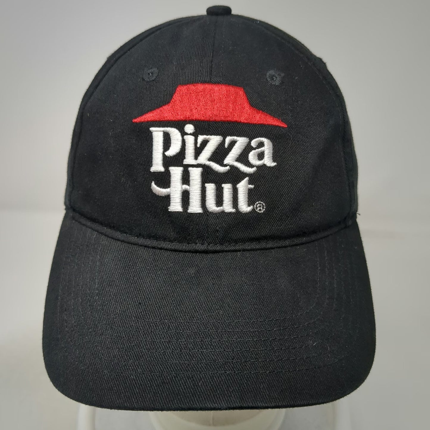 Pizza Hut Baseball Cap Black One Size Strapback Cotton Embroidered 6 Panel Hat