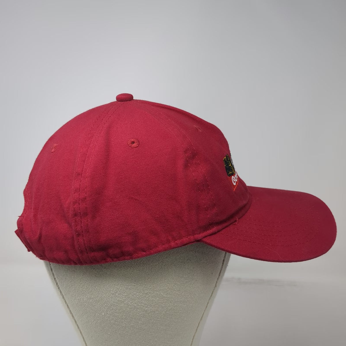 Port & Company Warner Construction Inc Red Baseball Cap One Size Strapback Hat