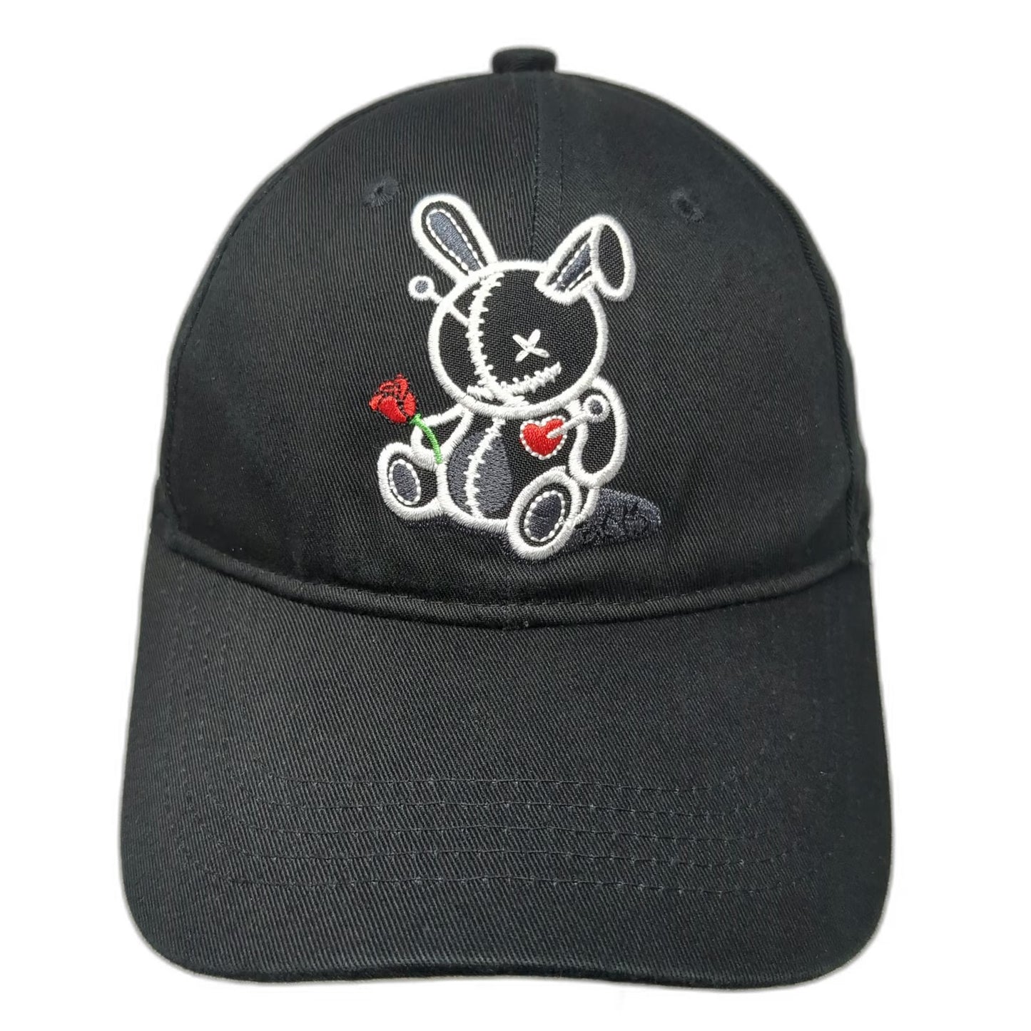BKYS Baseball Cap Hat Black One Size Lucky Charm Rabbit Red Underbrim Graphic