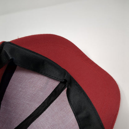 Unbranded Strapback Hat Red One Size Adjustable Lightweight 6 Panel Blank