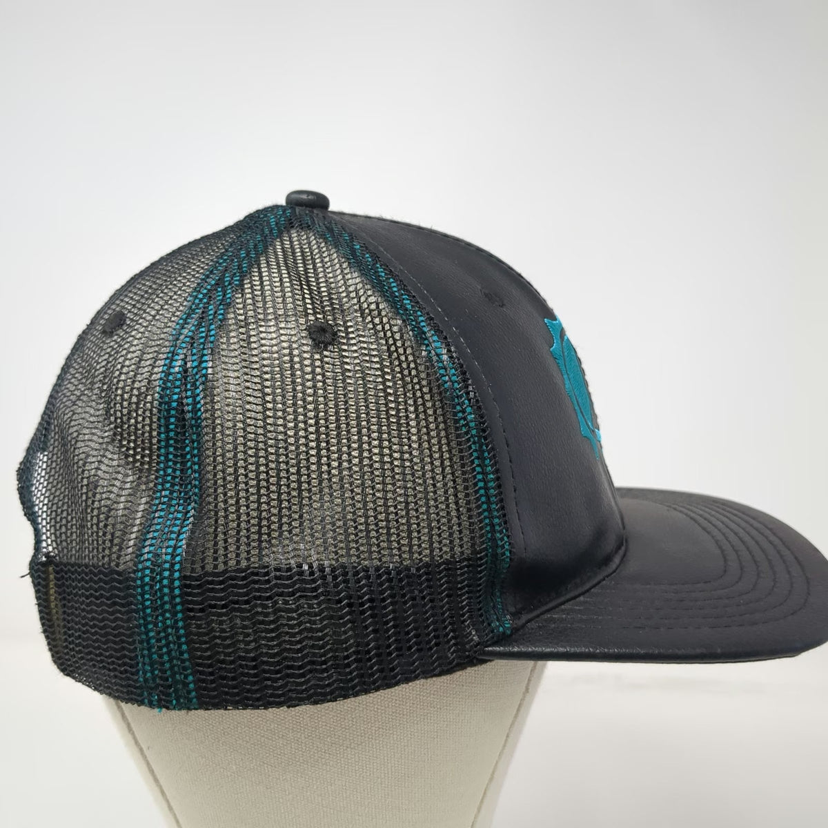 Dirty Arm Farm Trucker Hat Black One Size Blue Microscope Logo Mesh Snapback