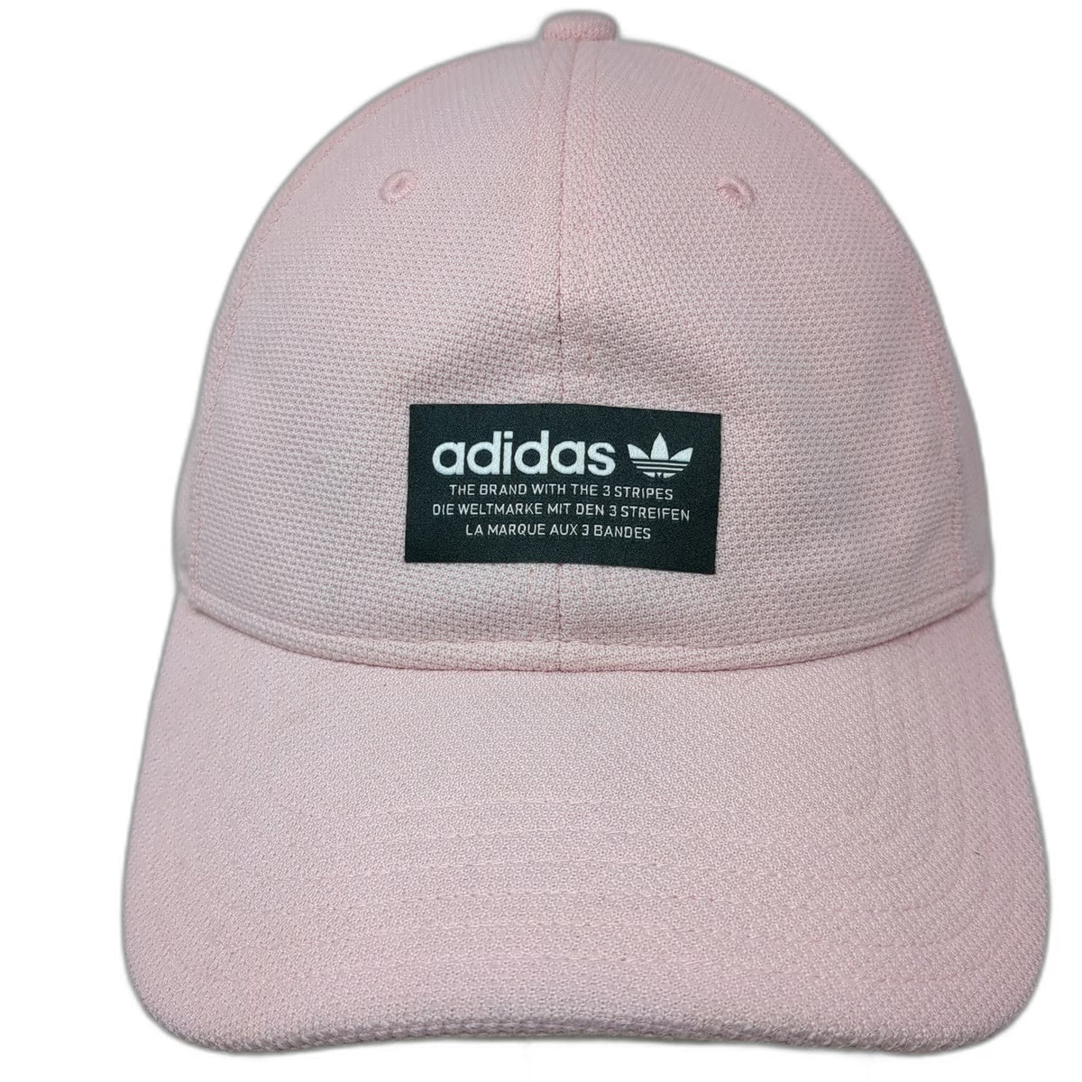Adidas Baseball Cap Pink One Size Trefoil Logo Strapback Textured Sport Hat