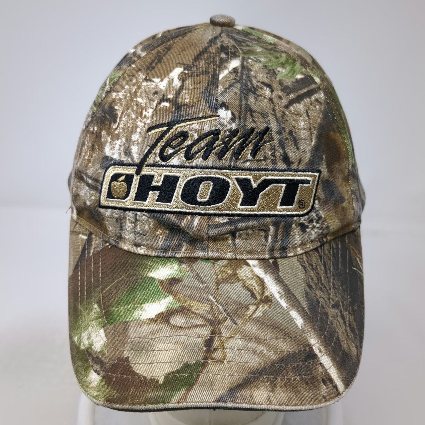 Hoyt Team Camo Baseball Cap Brown Green One Size Strapback Archery Hunting Hat