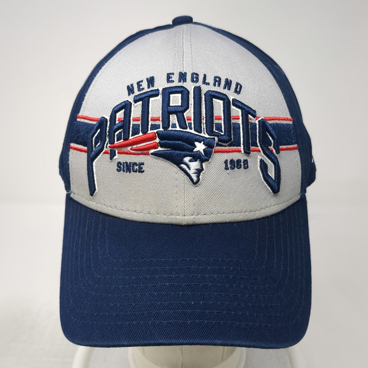 New England Patriots NFL New Era Blue One Size Strapback Hat Embroidered Logo
