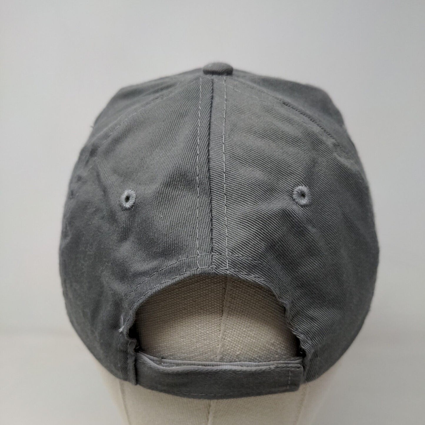 Unbranded Mne's Strapback Hat Gray Adjustable Embroidered P Circle Logo Cotton