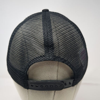 No Boundaries Trucker Hat Black One Size Mesh Snapback Pineapple Chevron Pattern