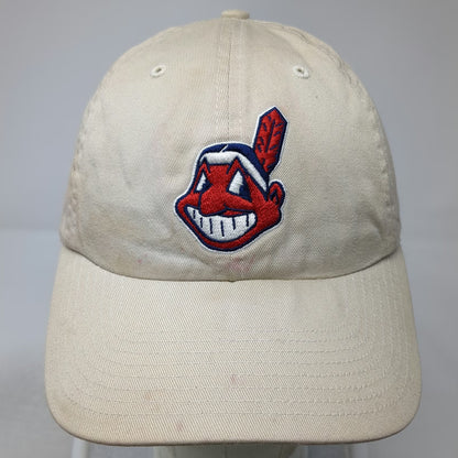 Cleveland Indians MLB Twins Enterprise Baseball Cap Beige OSFM Logo Slideback