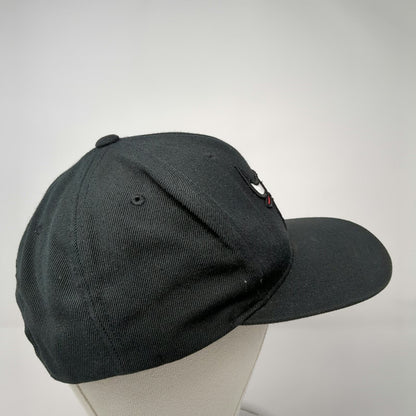 Chicago Bulls NBA Mitchell & Ness Snapback Hat Black One Size Embroidered Logo