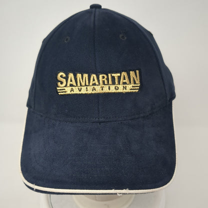 Samaritan Aviation Fitted Hat Blue Medium Embroidered Nu-Fit By KC Caps