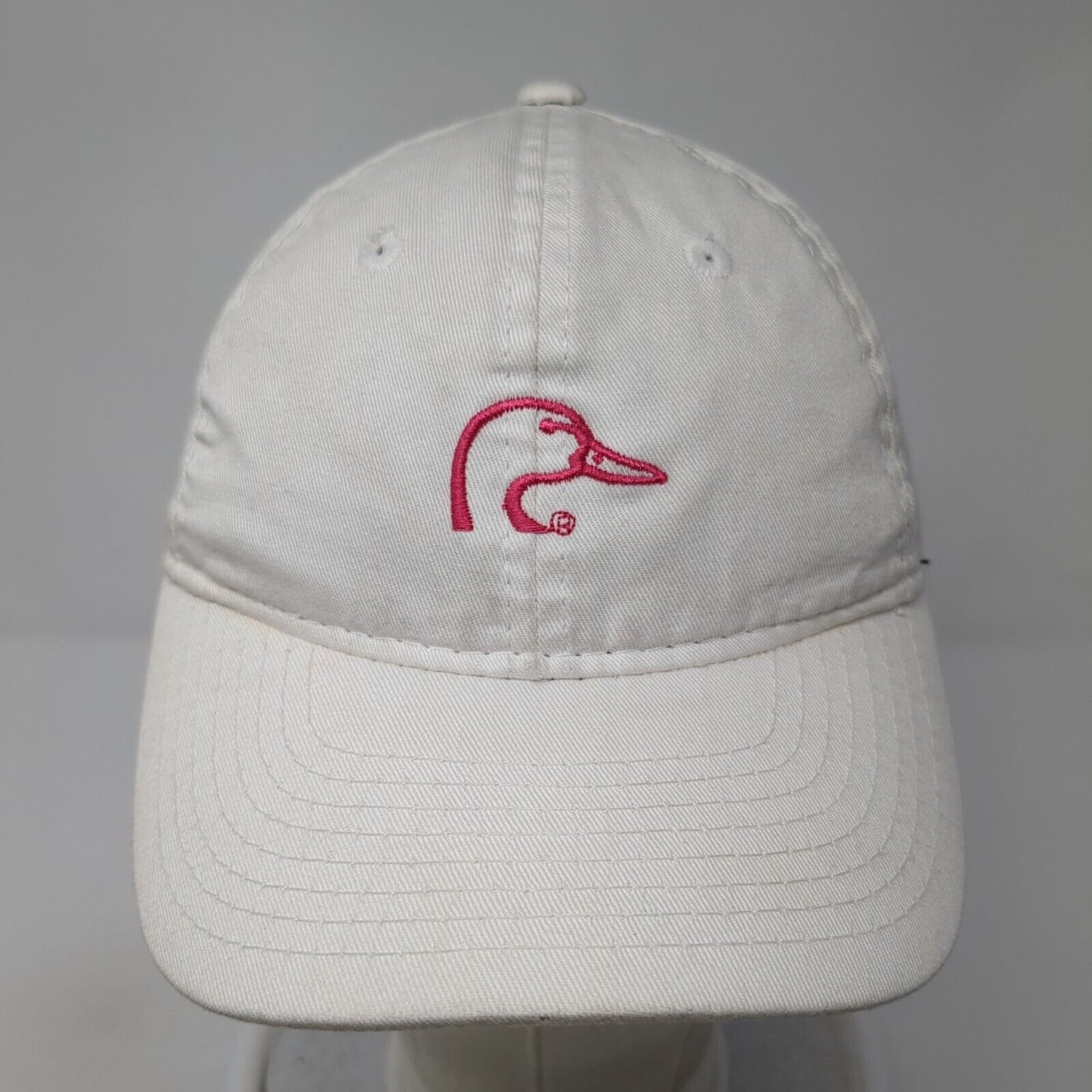 Ducks Unlimited Strapback Hat White Cream One Size Adjustable Outdoor