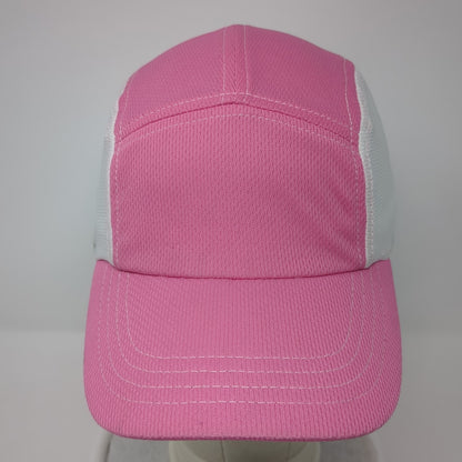 Headsweats 5 Panel Cap Pink One Size Adjustable Lightweight Embroidered