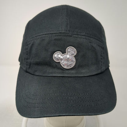 Disney Parks 5 Panel Black One Size Mickey Mouse Sequin Slideback Adjustable Hat