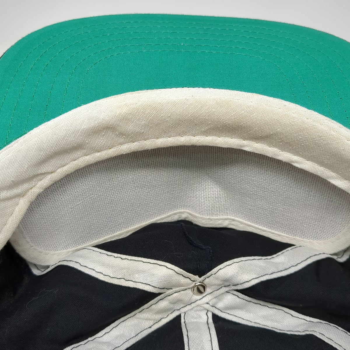 Tasco 5 Panel Blue One Size Snapback Rope Hat Cotton Green Logo Underbrim