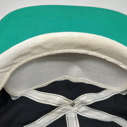 Tasco 5 Panel Blue One Size Snapback Rope Hat Cotton Green Logo Underbrim