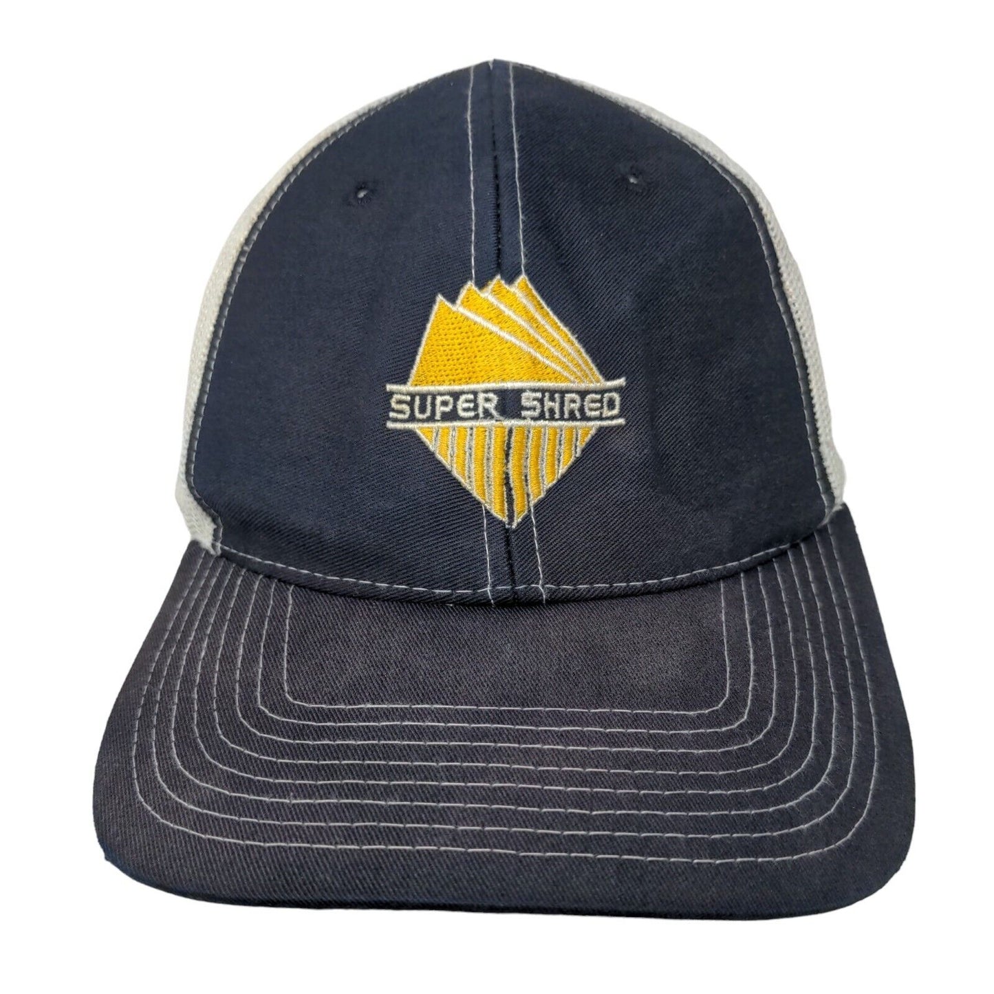 Super Shred Snapback Mesh Back Trucker Hat Blue Adjustable Richardson 112