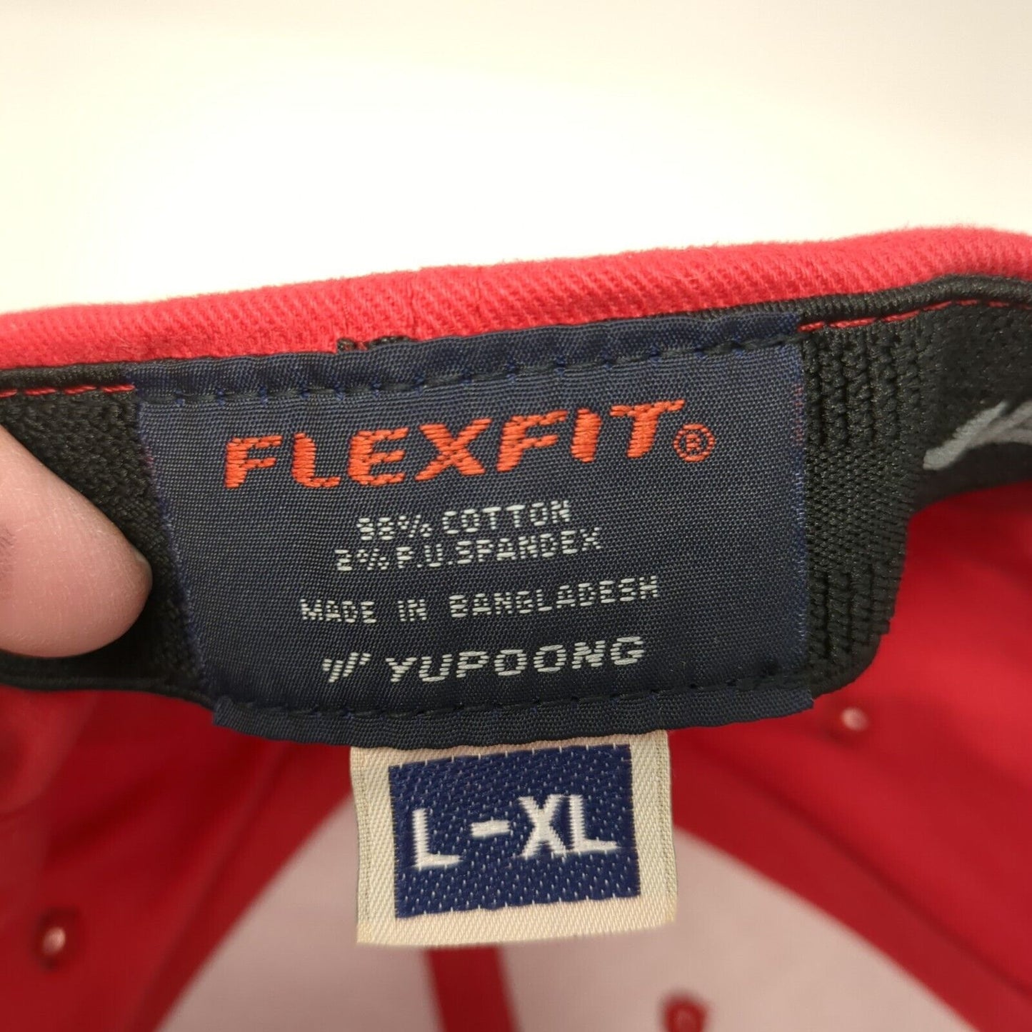 Superior Construction Fitted Hat Red L/XL Flexfit Embroidered 6 Panel Yupoong