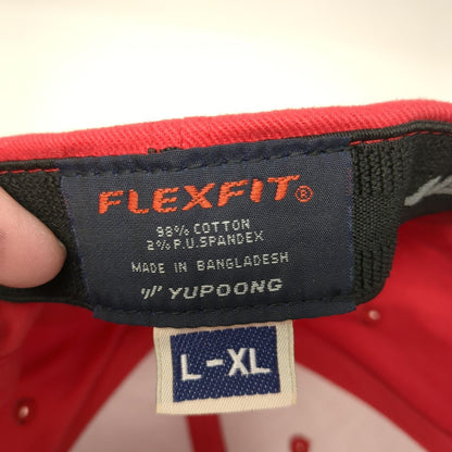 Superior Construction Fitted Hat Red L/XL Flexfit Embroidered 6 Panel Yupoong