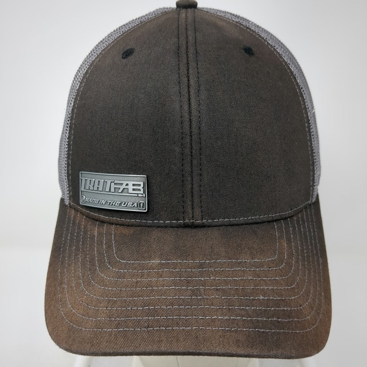 Richardson Trucker Hat Black One Size TRATFAB Fabrication Shop Mesh Snapback 112
