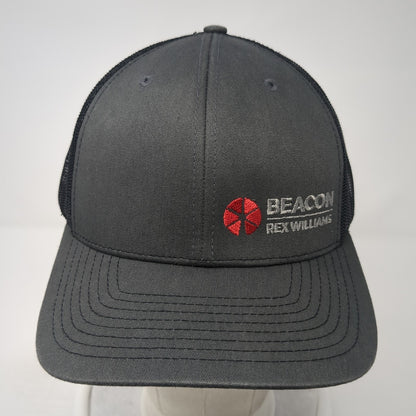 Beacon Rex Williams Snapback Baseball Cap Gray OS Adjustable Mesh Richardson