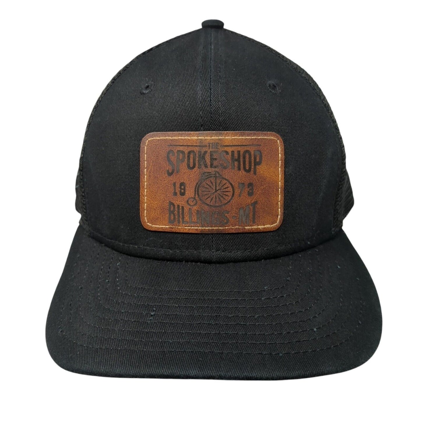 The Spoke Shop Billings MT Snapback Trucker Hat Black OSFM Mesh Back