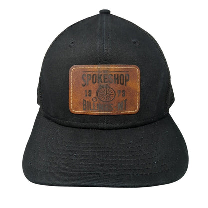 The Spoke Shop Billings MT Snapback Trucker Hat Black OSFM Mesh Back