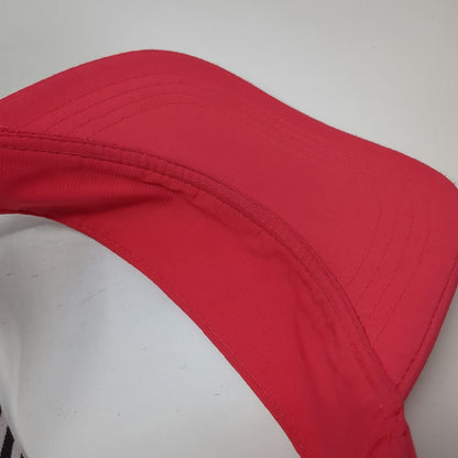 Slazenger Visor Pink One Size Black White Striped Elastic Back Panther Logo Hat