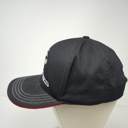 Unionwear Snapback Hat Black One Size Marines USMC Logo Contrast Stitching USA