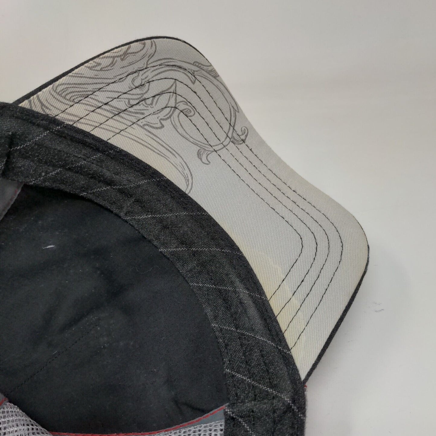 Bio-Domes Headgear Snapback Mesh Back Trucker Hat Gray OSFM Studded