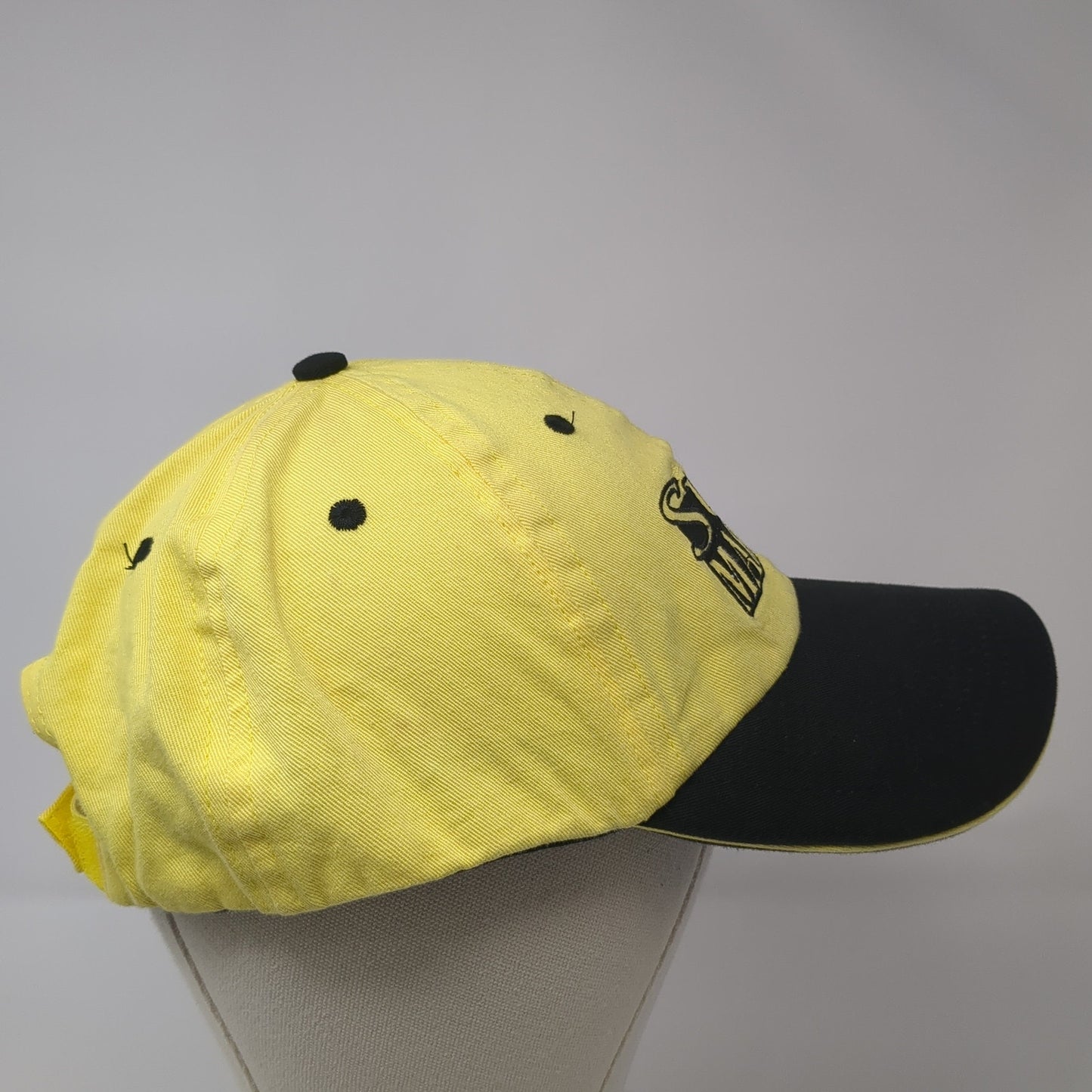 Sun Marble Strapback Baseball Cap Yellow One Size Adjustable Embroidered 6 Panel