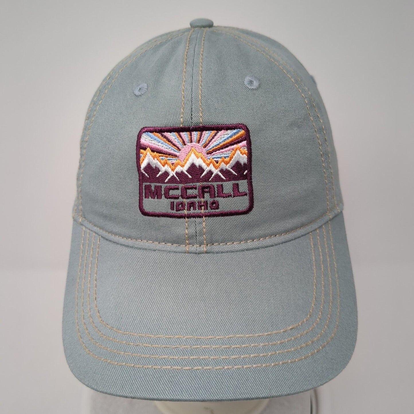 McCall Idaho Snapback Hat Blue One Size Adjustable Embroidered Lone Rock