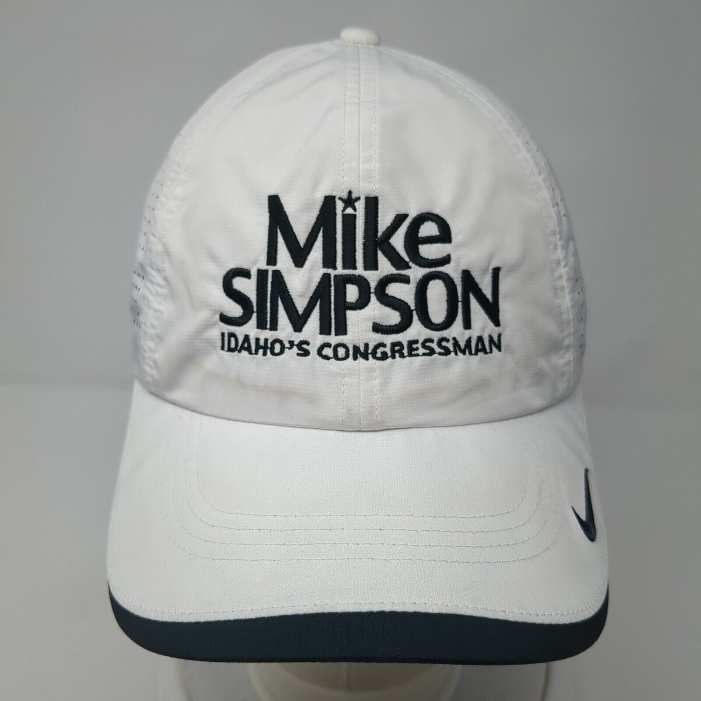 Mike Simpson Idaho's Congressman Strapback Golf Hat White OS Adjustable Nike