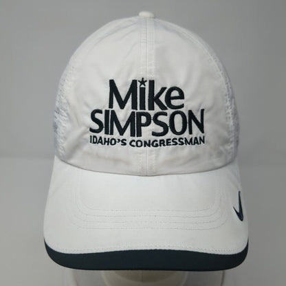 Mike Simpson Idaho's Congressman Strapback Golf Hat White OS Adjustable Nike
