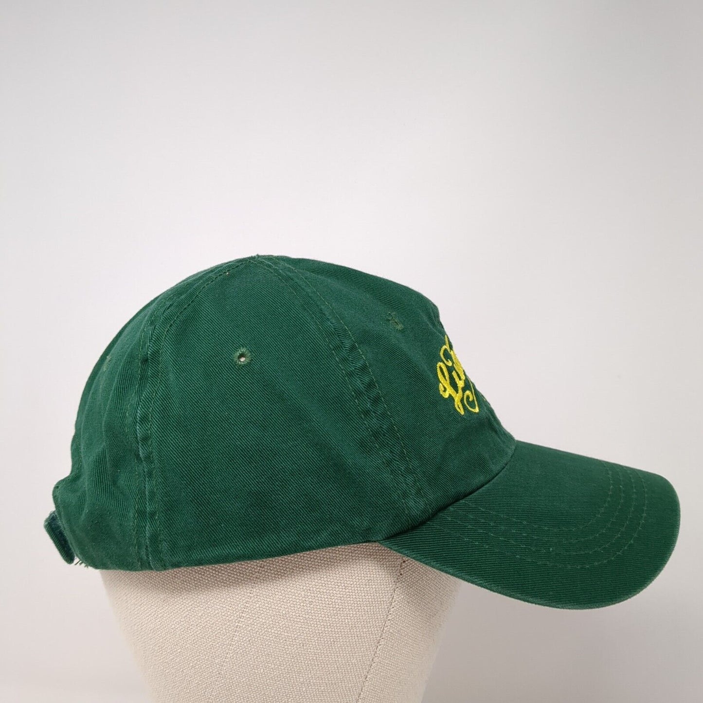 Lucky Dad Strapback Hat Green One Size Adjustable Embroidered 6 Panel