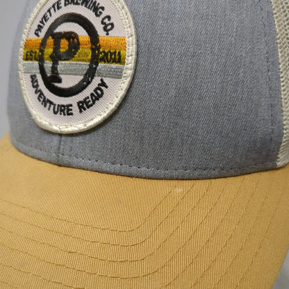 Richardson Trucker Hat Gray Yellow Payette Brewing Co Adventure Ready Snapback L