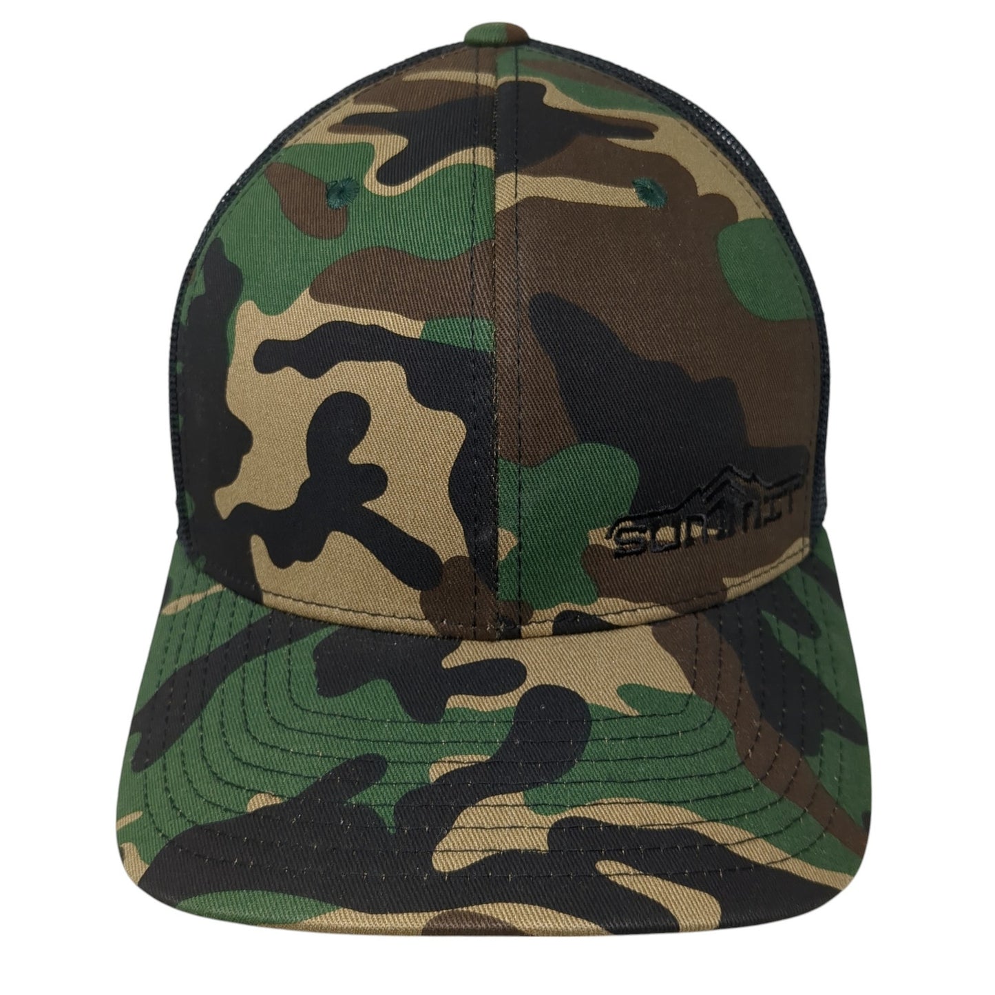 Summit Snapback Mesh Back Trucker Hat Multi Camo One Size Richardson