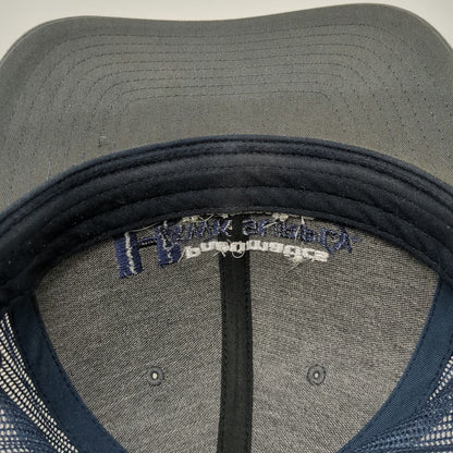 Richardson Trucker Hat Gray Blue One Size Mesh Snapback Hawk Supply Hydraulics