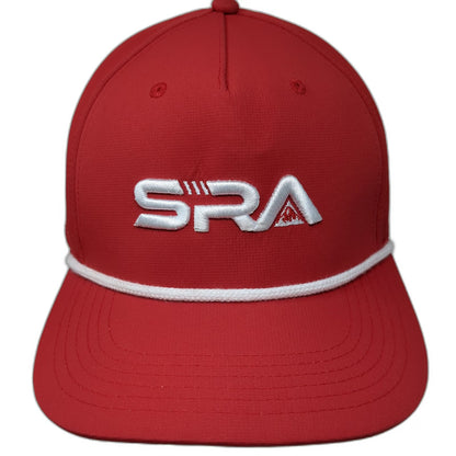 Cap America 5 Panel Red White One Size Rope Brim Snapback Polyester Logo Hat
