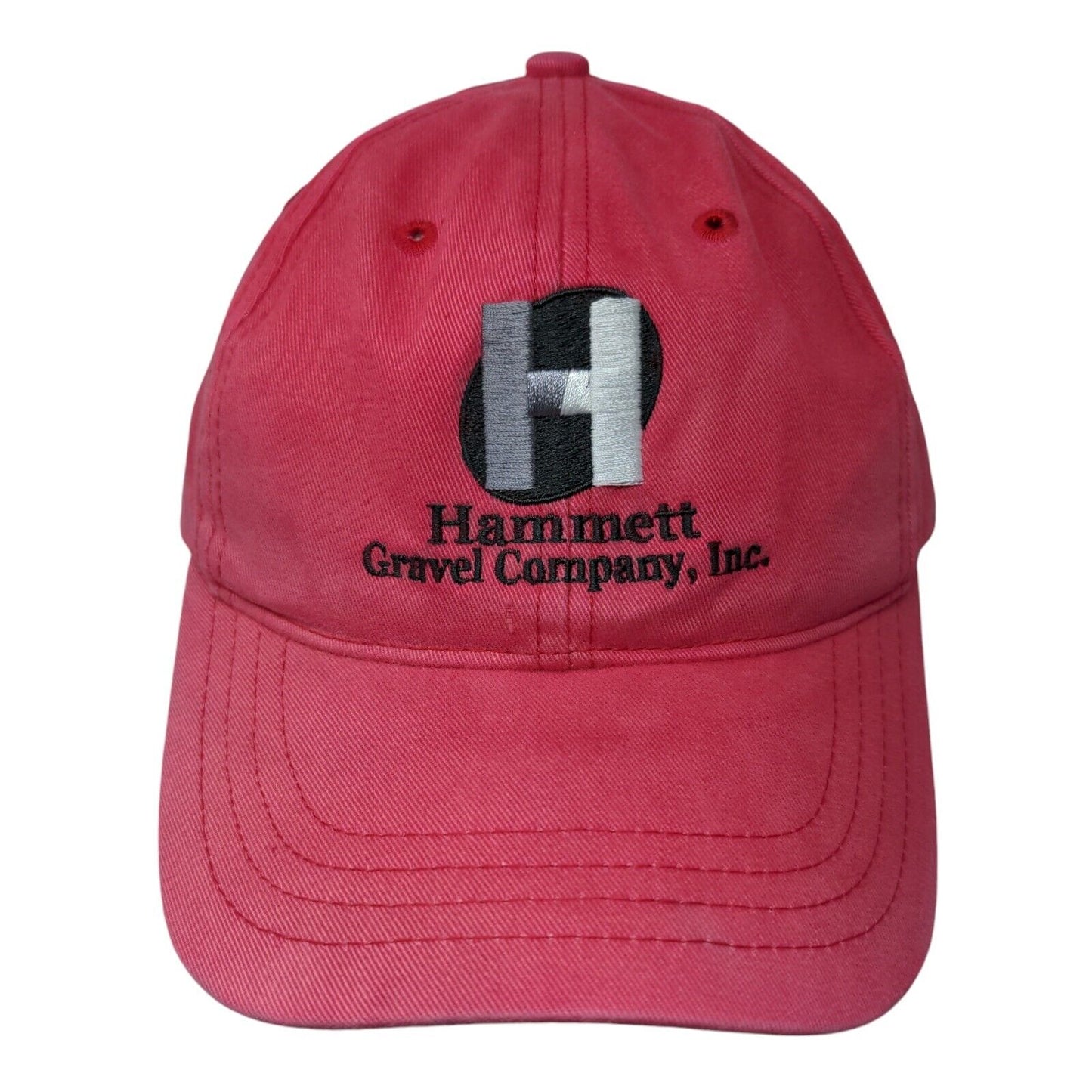Hammett Gravel Company Slideback Hat Pink OSFA Adjustable Embroidered