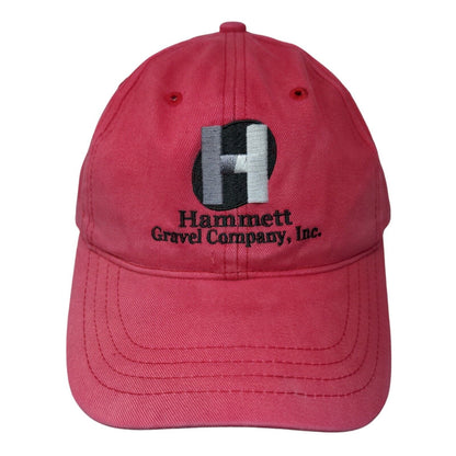 Hammett Gravel Company Slideback Hat Pink OSFA Adjustable Embroidered