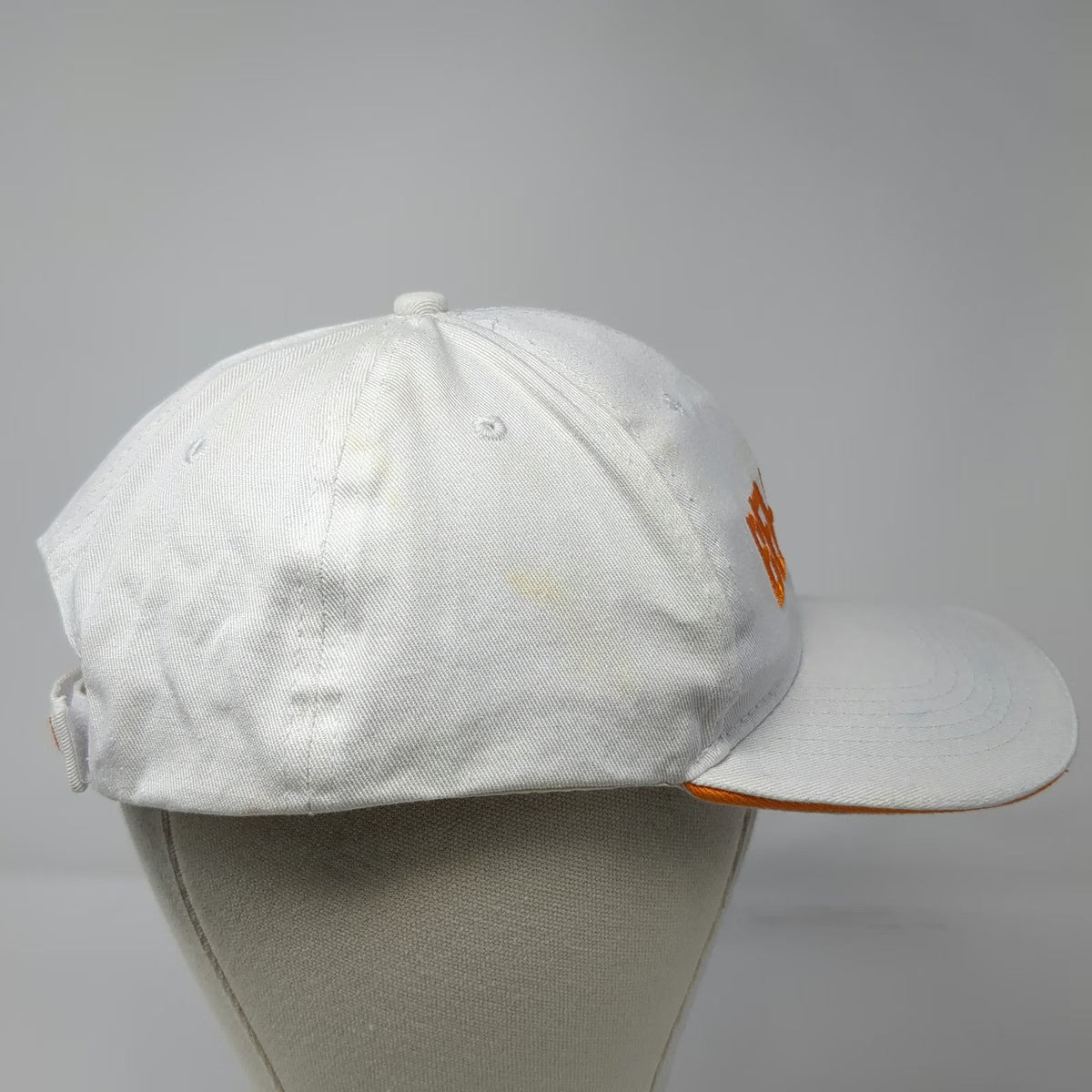 Behr Baseball Cap White One Size Orange Logo Strapback Hat Paint Company Bear