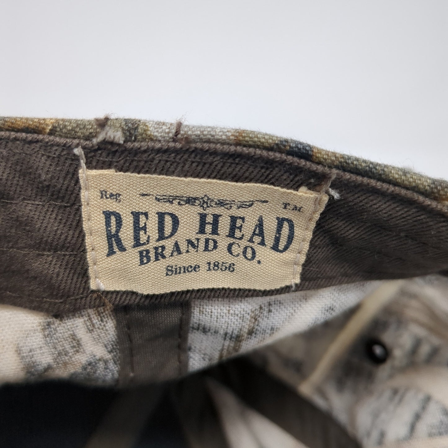 Red Head Baseball Cap Multicolor One Size Adjustable Embroidered Camouflage
