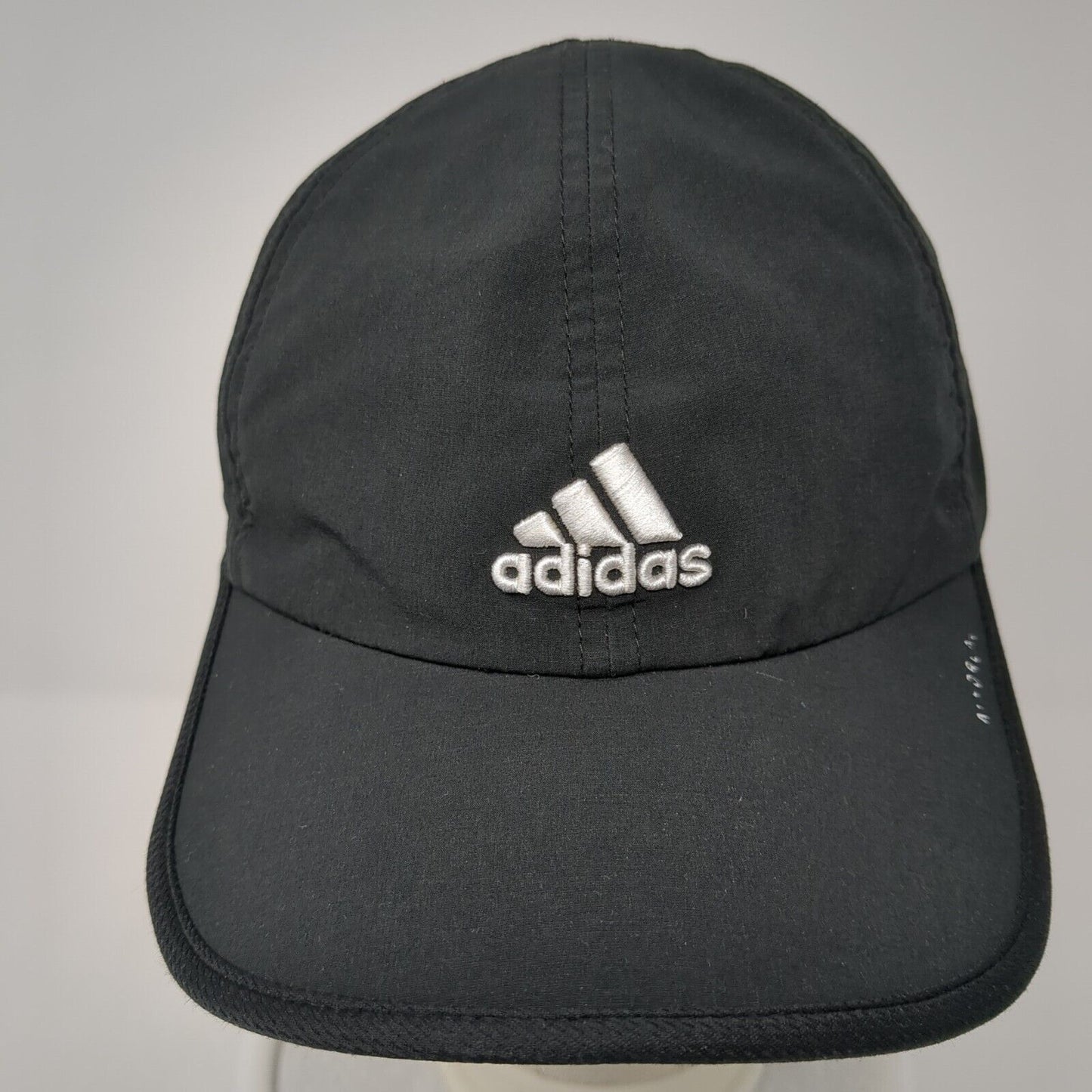Adidas 3 Stripes Strapback Hat Black One Size Embroidered Running