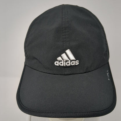 Adidas 3 Stripes Strapback Hat Black One Size Embroidered Running