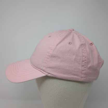 Unbranded Strapback Baseball Cap Pink One Size Adjustable Vented Holes Blank