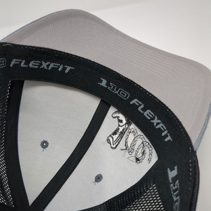 Jae Foundation Snapback Trucker Hat Gray OS Adjustable 110 Flexfit Mesh Back
