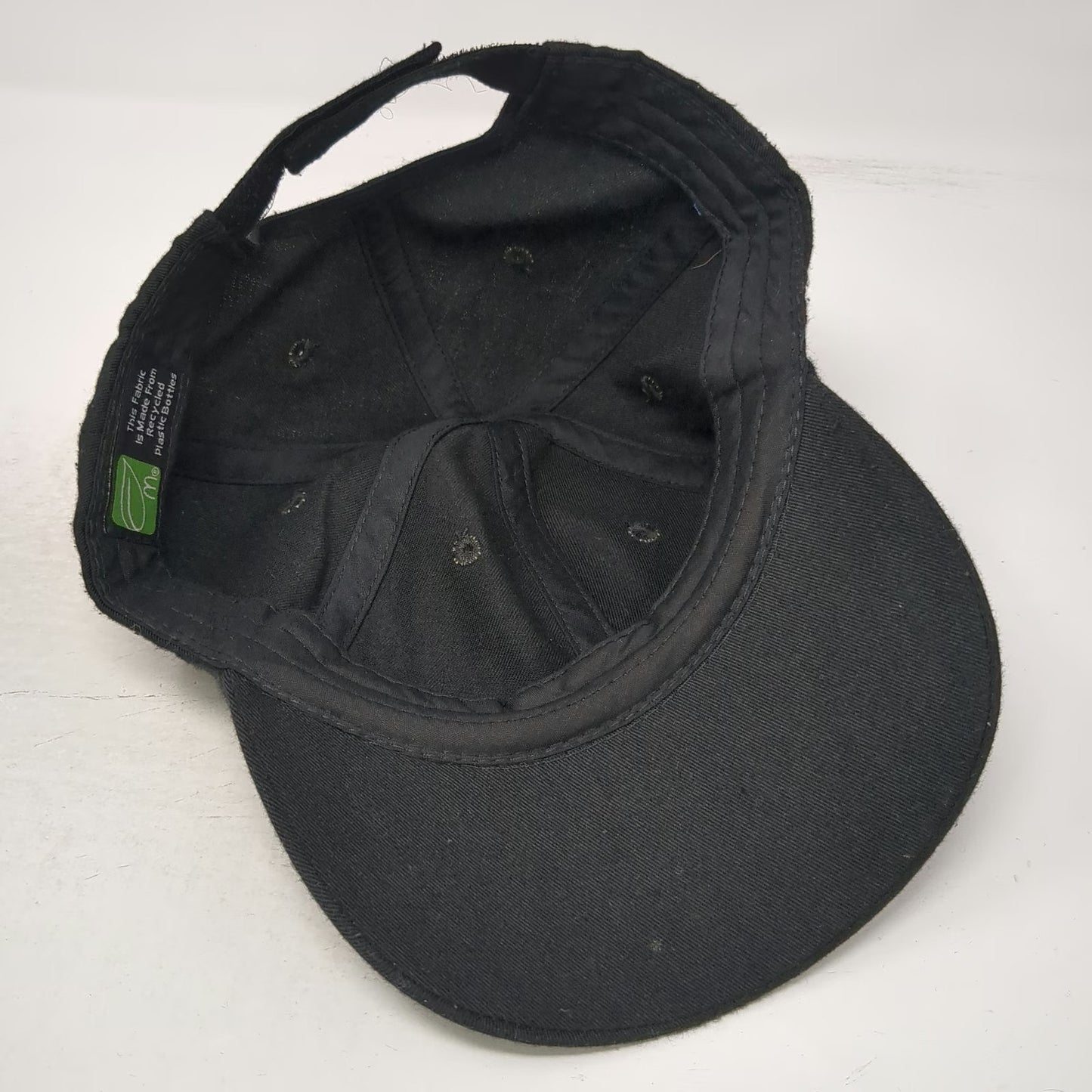 McDonald's Baseball Cap Black One Size Recycled Fabric Strapback Hat Yellow M