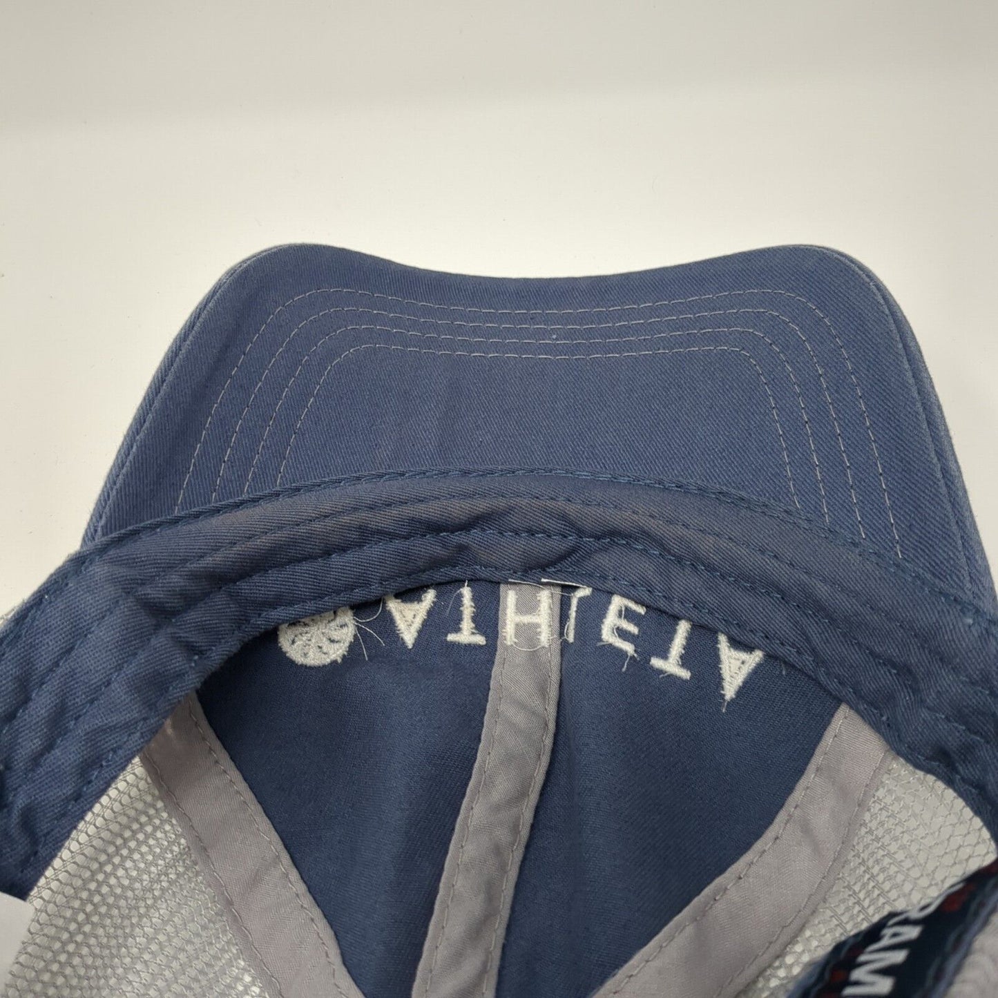 Athleta Strapback Trucker Hat Blue One Size Adjustable Mesh Back Paramount