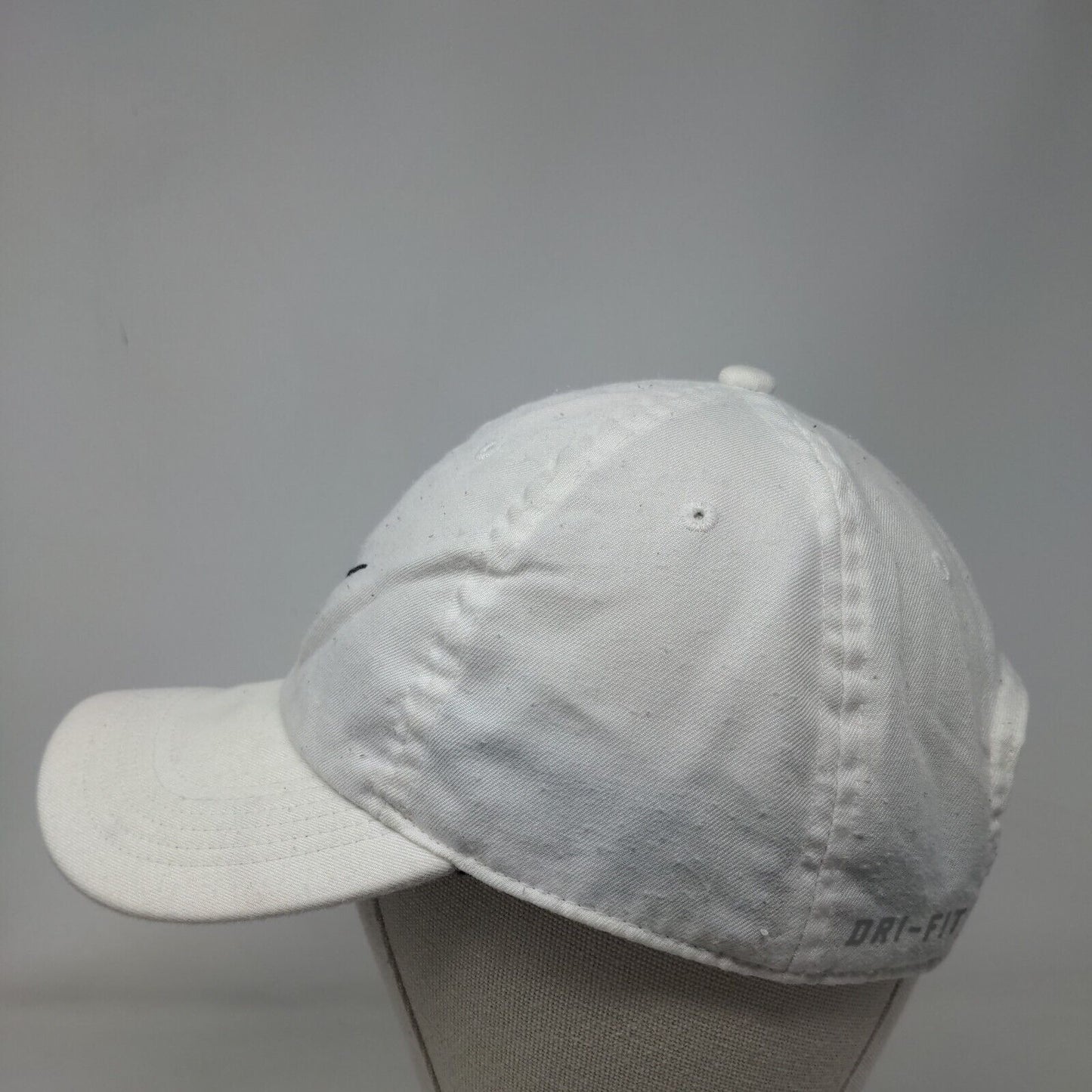 Nike Swoosh Slideback Hat White OSFA Embroidered Dri-Fit Heritage 86