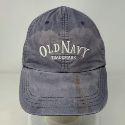 Old Navy Slideback Hat Blue M/L Adjustable Embroidered Vented Holes 6 Panel